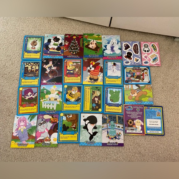 22 Webkinz Vintage Trading Cards & 2 sticker packs - Picture 3 of 4